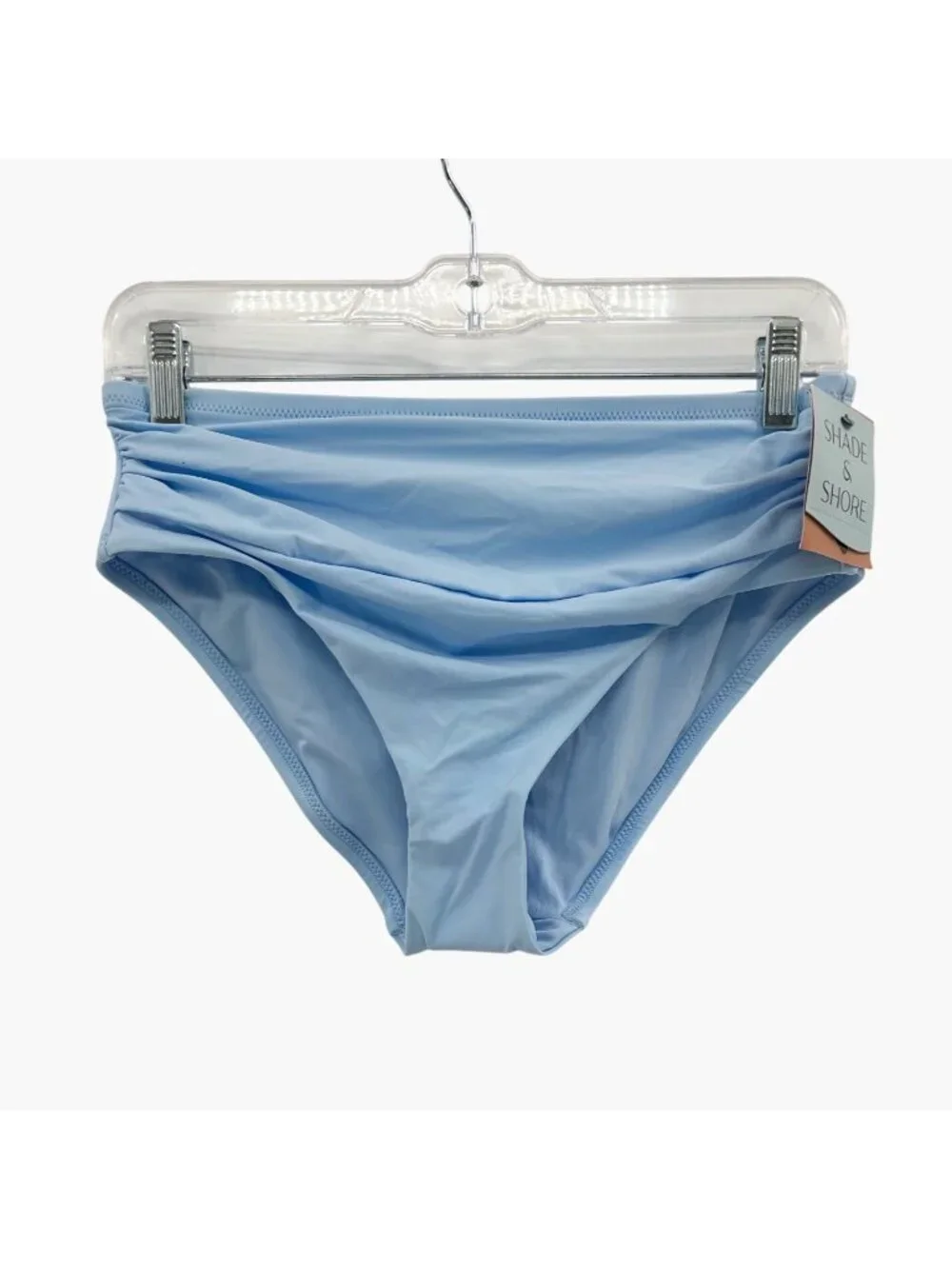 NEW Shade & Shore Full Coverage Hipster Bikini Bottom - Light Blue - Size M